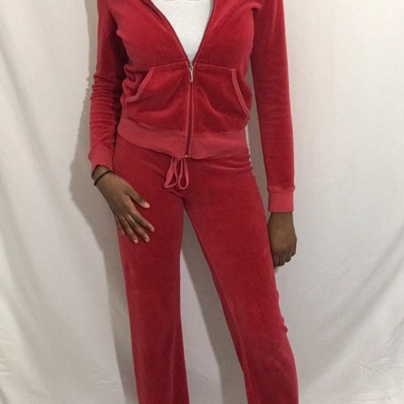 Juicy Couture Pants - Y2k Red Juicy Couture Tracksuit